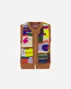 Martine Rose Handknit Zip Vest In Multi