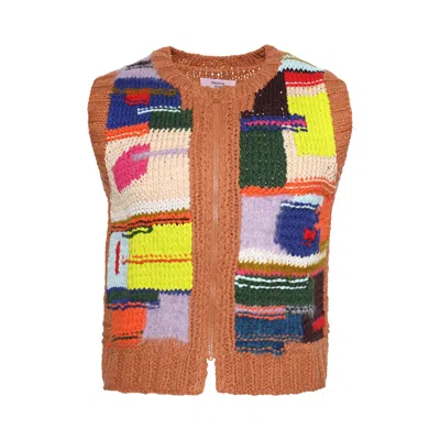 Pre-owned Martine Rose Handknit Zip Vest 'multicolor' | Multi-color | Men's Size L