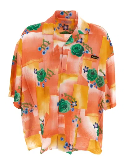 Martine Rose Hawaiian Shirt In Orange
