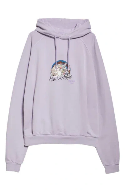 Martine Rose High On Hope Cotton Hoodie In Purple Lilac High On Hope
