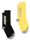 Martine Rose High On Hope Socks (pack Of Two) In Yellow