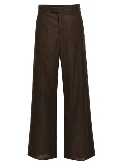 Martine Rose Houndstooth Trousers In Brown