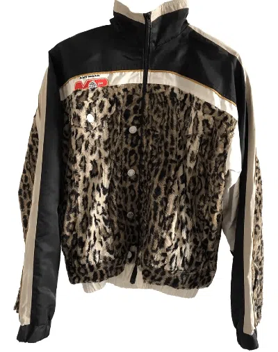 Pre-owned Martine Rose Hybrid Leopard Track Jacket Small S In Multi