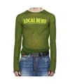 Martine Rose Green Fine Intarsia Sweater In Green