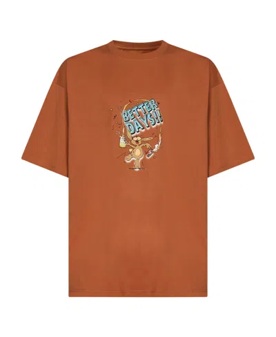 Martine Rose Item O-neck Short-sleeved T-shirt In Brown