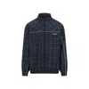 Martine Rose Lightweight Polyamide Jacket With Modern Plaid Pattern In Black