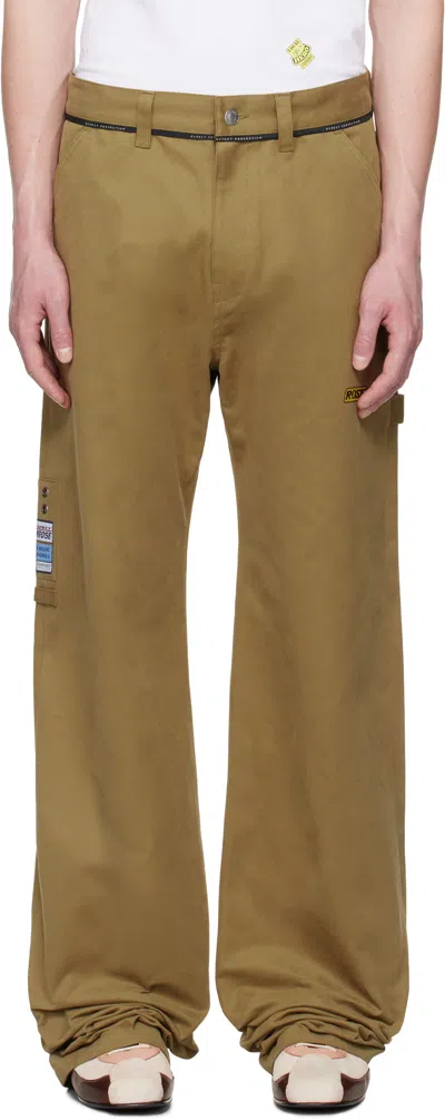 Martine Rose Khaki Carpenter Trousers In Green Khaki
