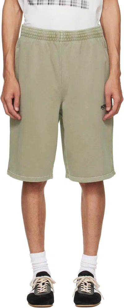 Martine Rose Khaki Sweat Shorts In White