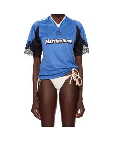 Martine Rose Lace Trim Football T-shirt In Black