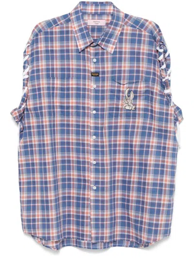 Martine Rose Laced Sleeve Overshirt In Multicolor