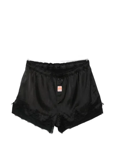 Martine Rose Lace-trim Shorts In Black