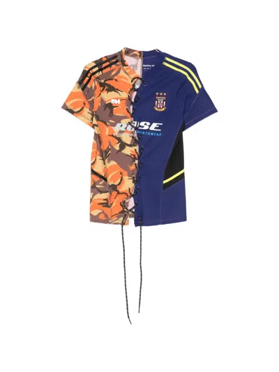 Martine Rose Lace-up T-shirt In Multi