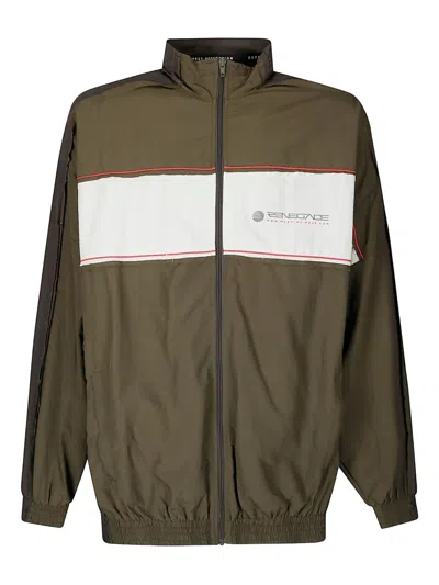 Martine Rose Layered Track Jacket In Green