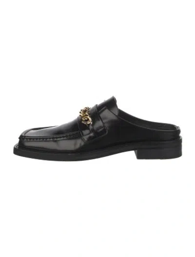 Pre-owned Martine Rose Leather Chain-link Accents Loafers In Black