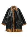 Martine Rose Leather Coat In Black