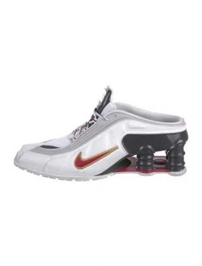 Pre-owned Martine Rose Leather Colorblock Pattern Athletic Sneakers In White