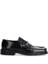 Martine Rose Leather Loafers In Schwarz