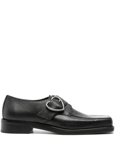 Martine Rose Leather Loafers In Schwarz