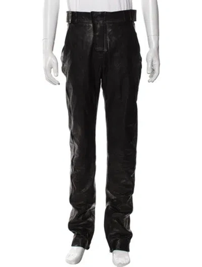 Pre-owned Martine Rose Leather Pants In Black