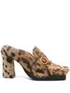 Martine Rose Leopard-print Pumps In Brown