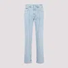 Martine Rose Light Blue Pinstripe Straight Leg Jeans In Light Blue