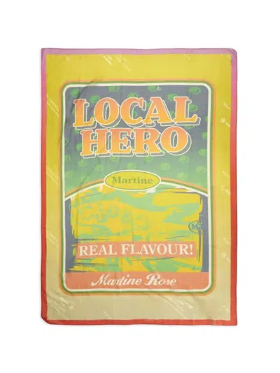 Martine Rose Local Hero Patterned Pareo In Yellow