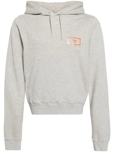 Martine Rose Grey Cotton Hoodie Sweatshirt In Grey Marl