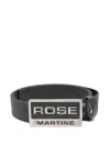 Martine Rose Logo-buckle Belt In Black