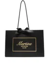 Martine Rose Logo-debossed Tote Bag In Black