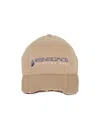 Martine Rose Logo Embroidered Distressed Cap In Brown