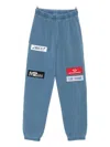 Martine Rose Logo-embroidered Track Pants In Blue