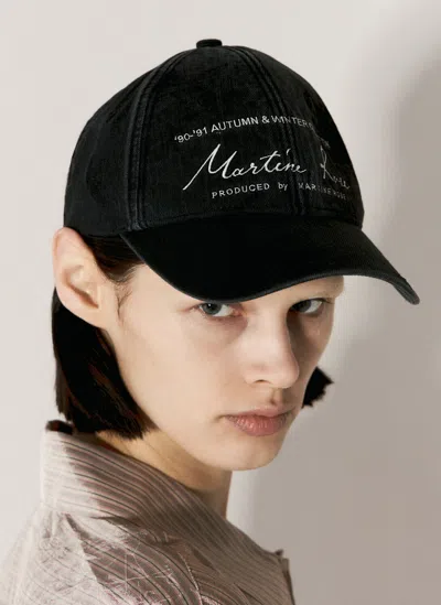 Martine Rose Logo Embroidery Basball Cap In Black