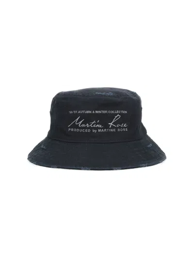 Martine Rose Logo Hat In Black