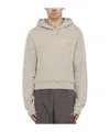 Martine Rose Melange Grey Cotton Sweatshirt In Gray