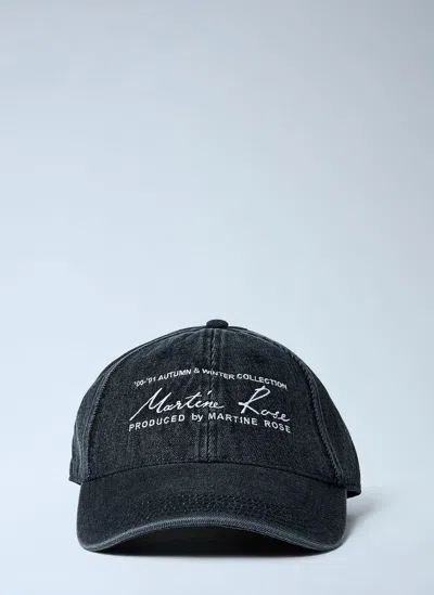 Martine Rose Logo Motif Baseball Cap In Black