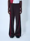 Martine Rose Wide-leg Casual Pants With Contrasting Side Stripes In Brown