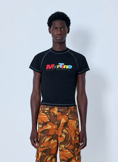 Martine Rose Logo Motif T-shirt In Black