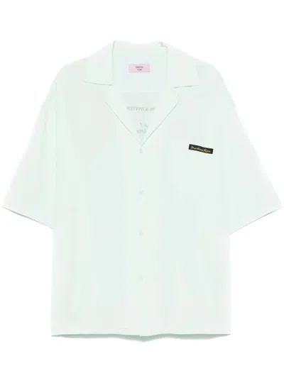 Martine Rose Green Printed Shirt In Green Mint Scribble