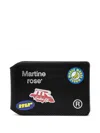 Martine Rose Logo-plaque Leather Wallet In Black