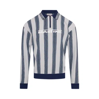 Pre-owned Martine Rose Logo Polo 'blue/grey' | Men's Size L