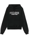 Martine Rose Black Shrunken Hoodie In Black