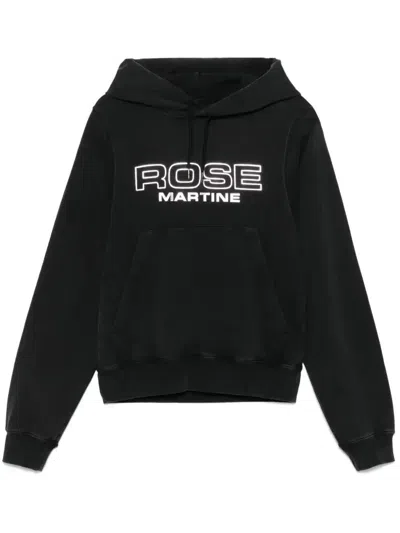 Martine Rose Logo-print Hoodie In Black