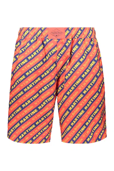 Martine Rose Logo Print Swim Shorts In Multi