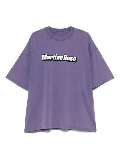 Martine Rose Logo-print T-shirt In 紫色