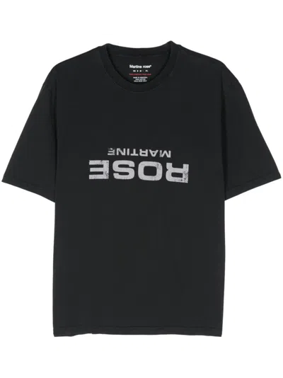 Martine Rose Logo-print T-shirt In Black