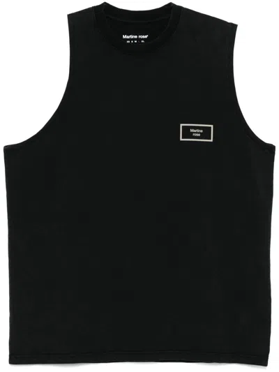 MARTINE ROSE LOGO-PRINT TANK TOP