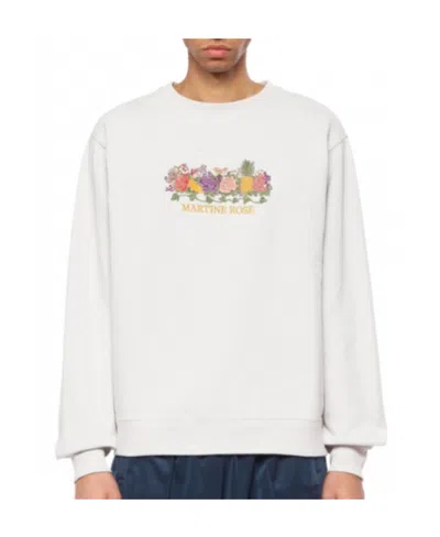 Martine Rose Logo Round-necked Sweater In White