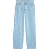 Martine Rose Logo Stamp Wide Leg Jeans In Blue R All Over Blue