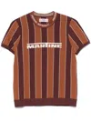 Martine Rose Logo T-shirt In Brown