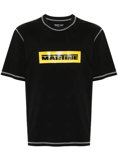 Martine Rose Logo-tape T-shirt In Black